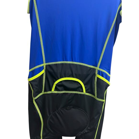 NWT SPARX Men’s Triathlon Skinsuit Large Blue Cycling / Tri Suit Zip Front - Picture 11 of 14